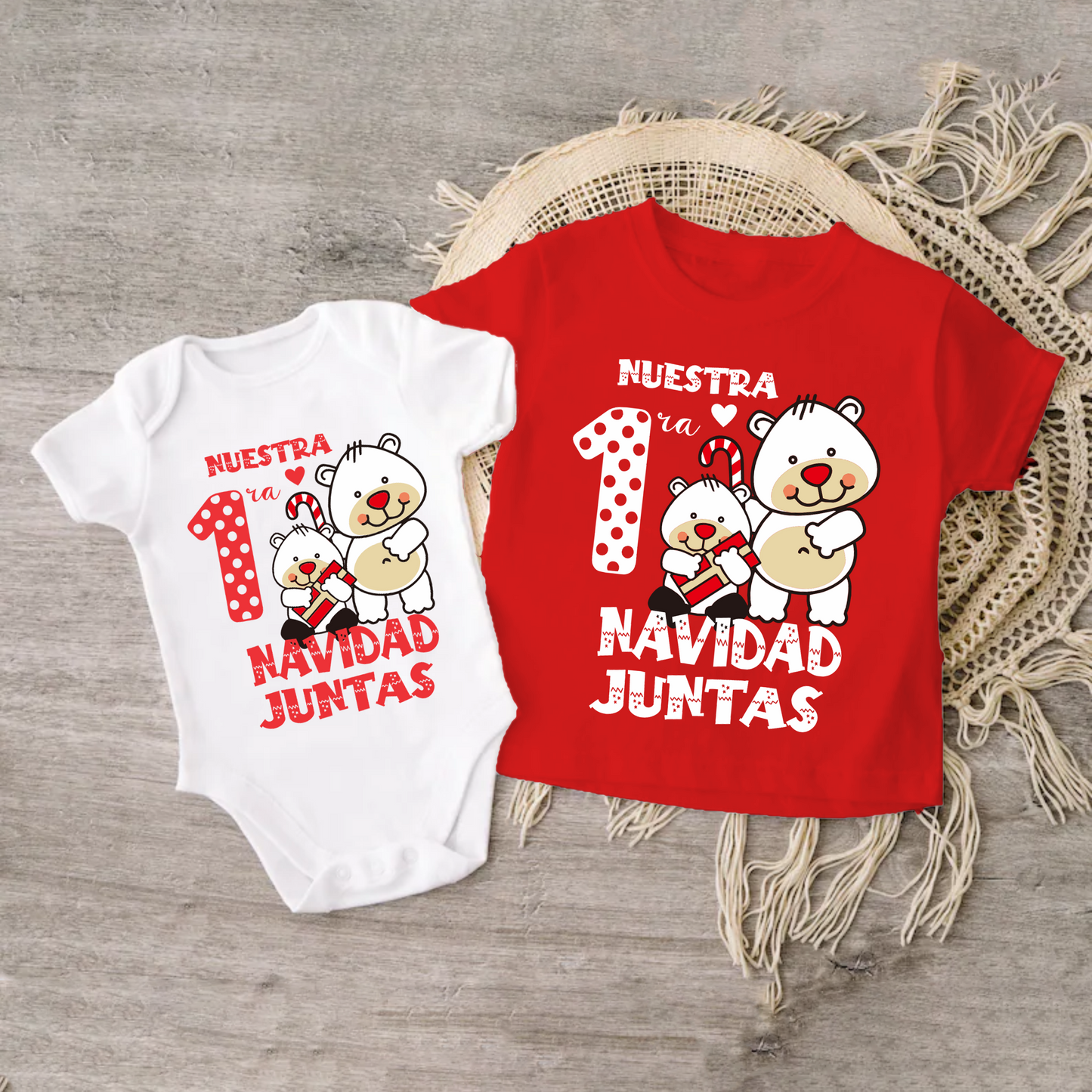 Camisetas para hermanos navideñas