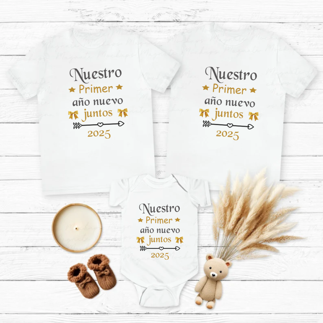 Camisetas familiares año nuevo 2025