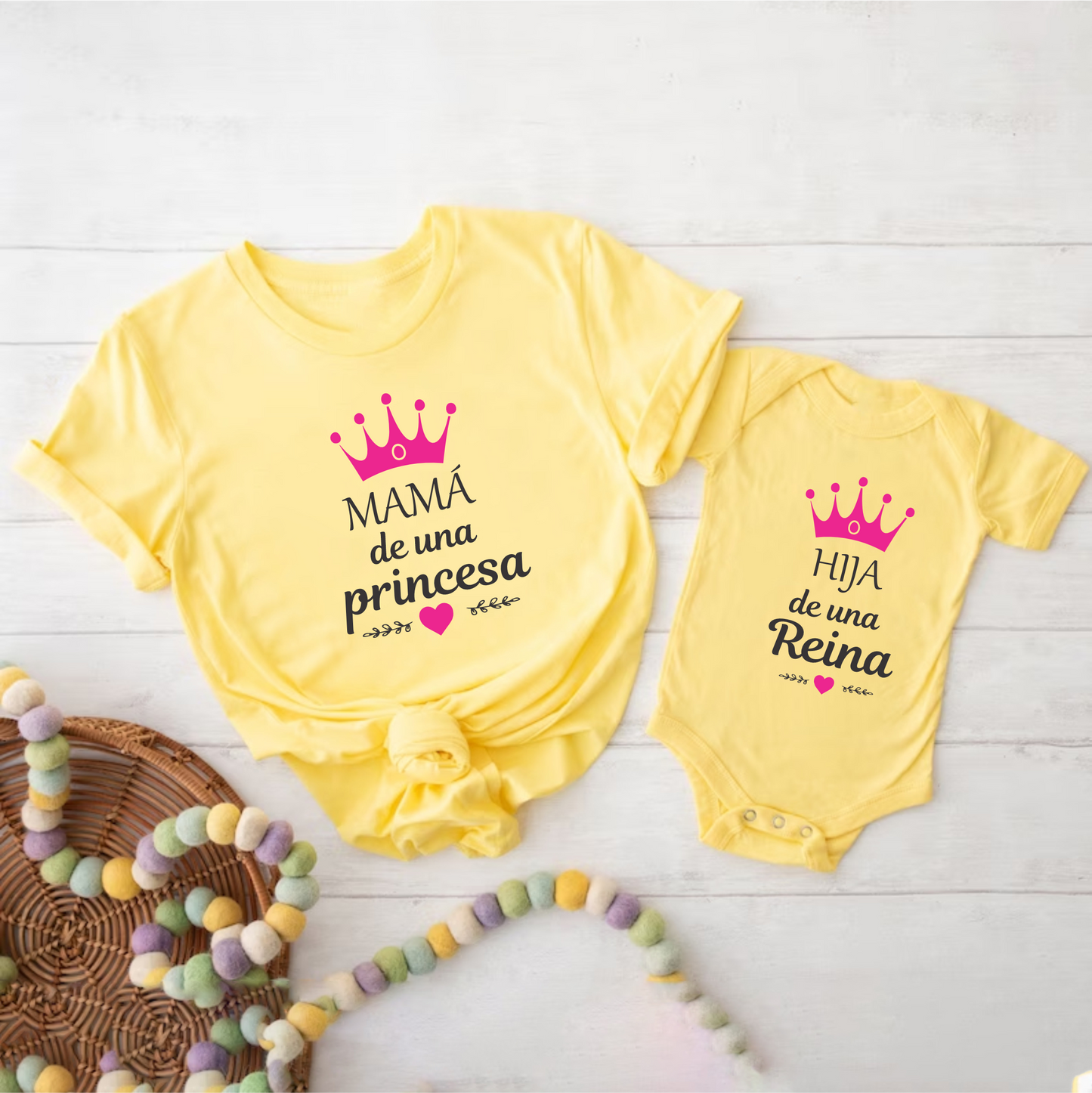 Camisetas Mamá e hija Mamá de una princesa