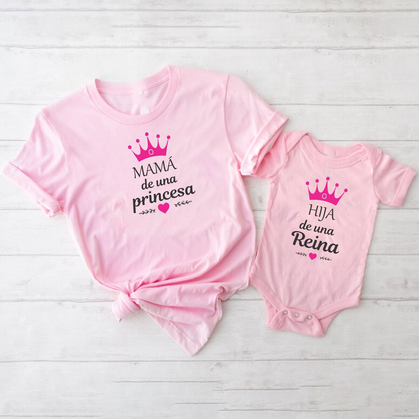 Camisetas Mamá e hija Mamá de una princesa