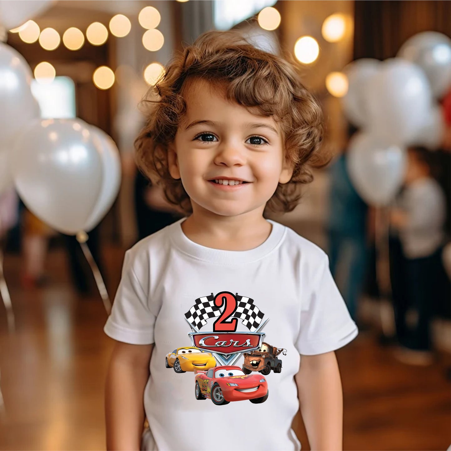 Camiseta para niña cumpleaños Cars