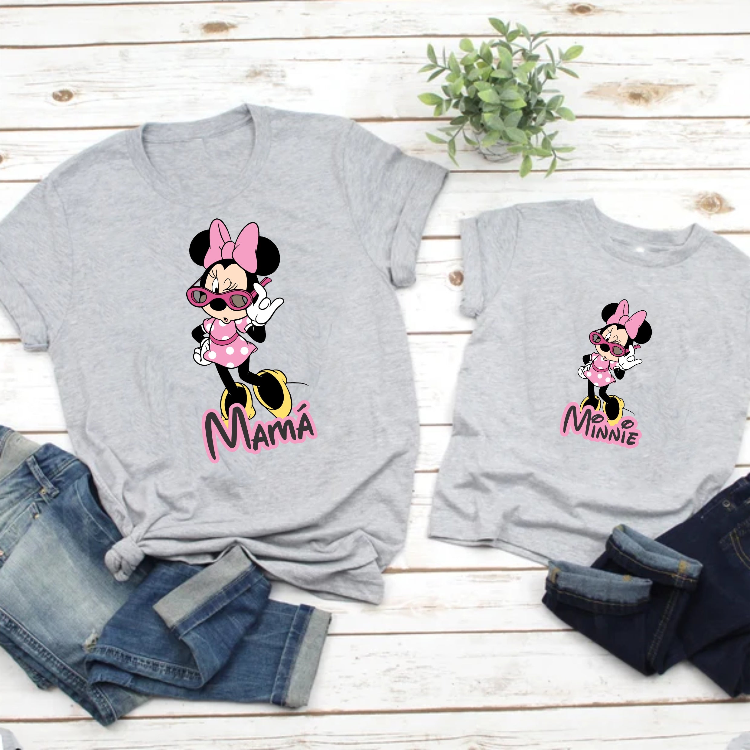 Camisetas Mamá e hija Mamá, Minnie1