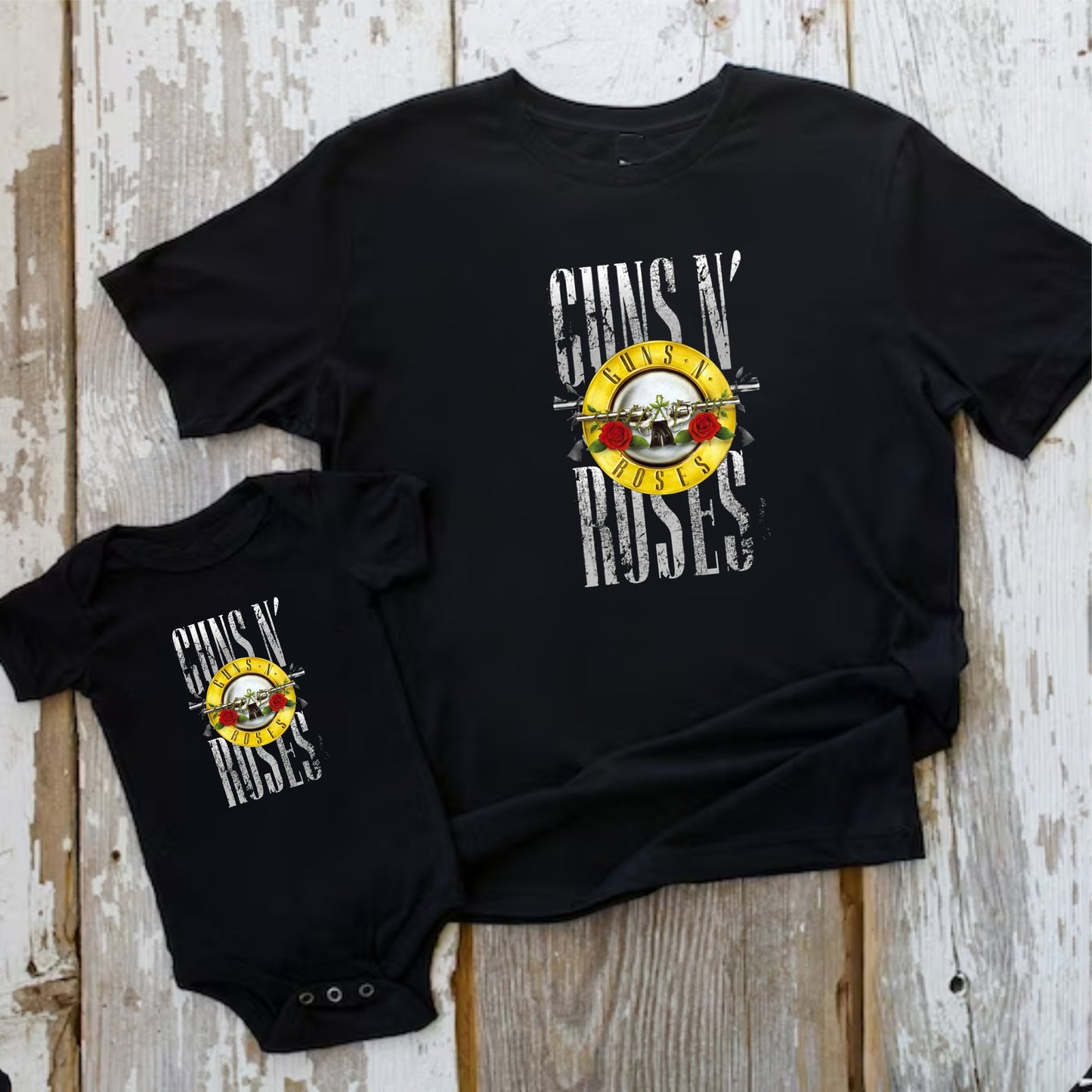 Camisetas papá e hijo Bandas de Rock Guns and Roses