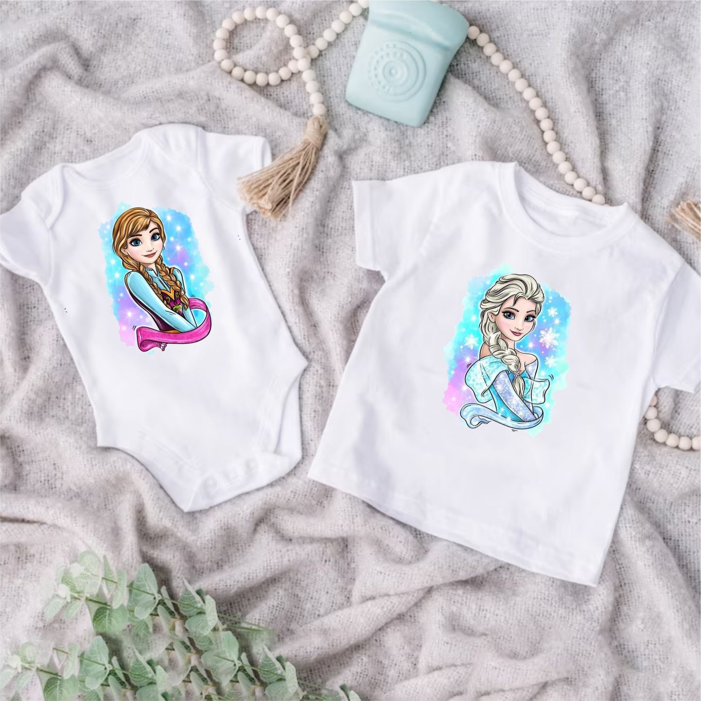 Camisetas para hermanos Elsa y Ana Frozen