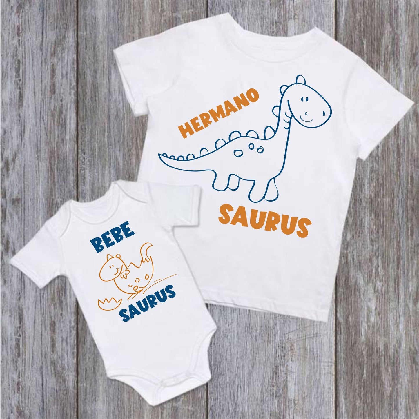 Camisetas para hermanos Dinos