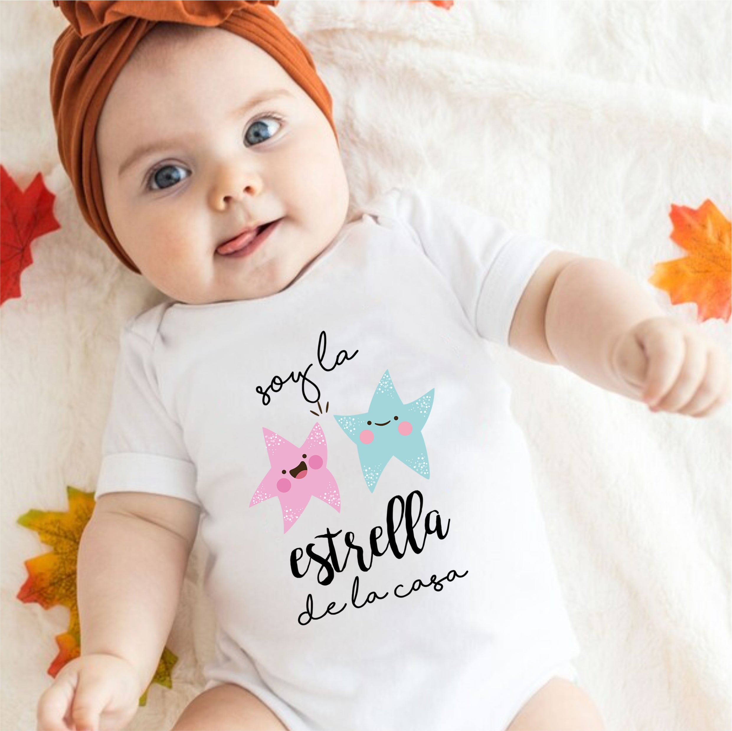 Body Mameluco para bebé niña soy la estrella de la casa
