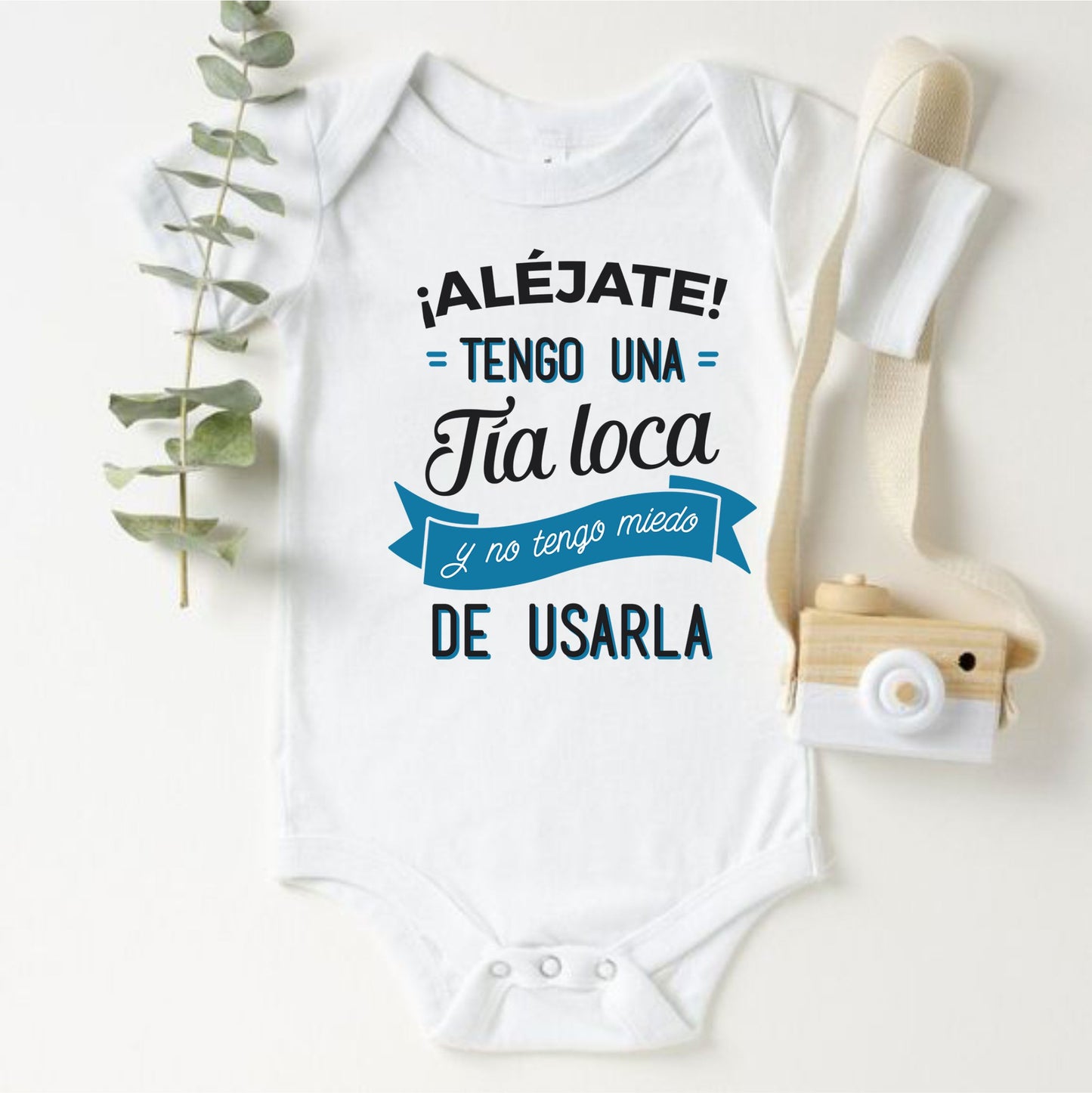 Body Mameluco para bebé niño Aléjate tengo una tía loca