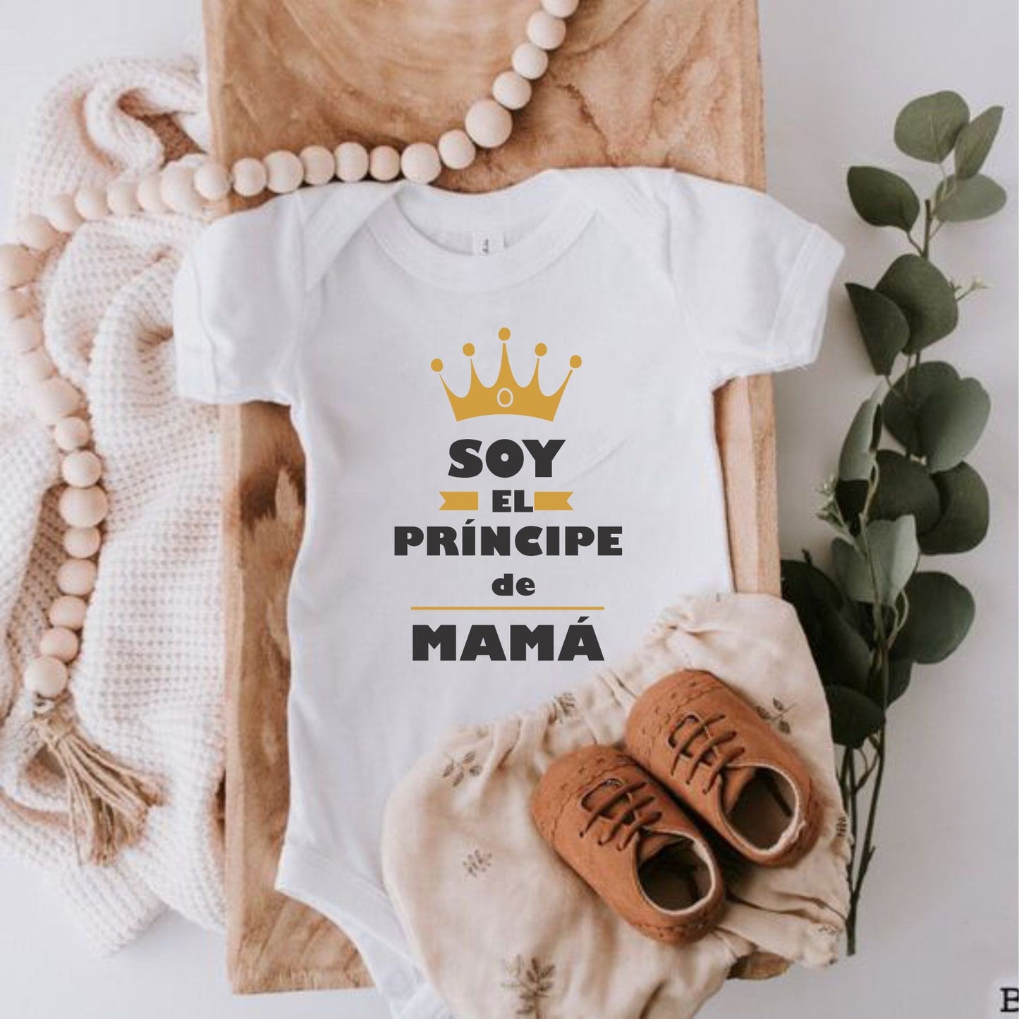 Body Mameluco para bebé niño Príncipe de Mamá