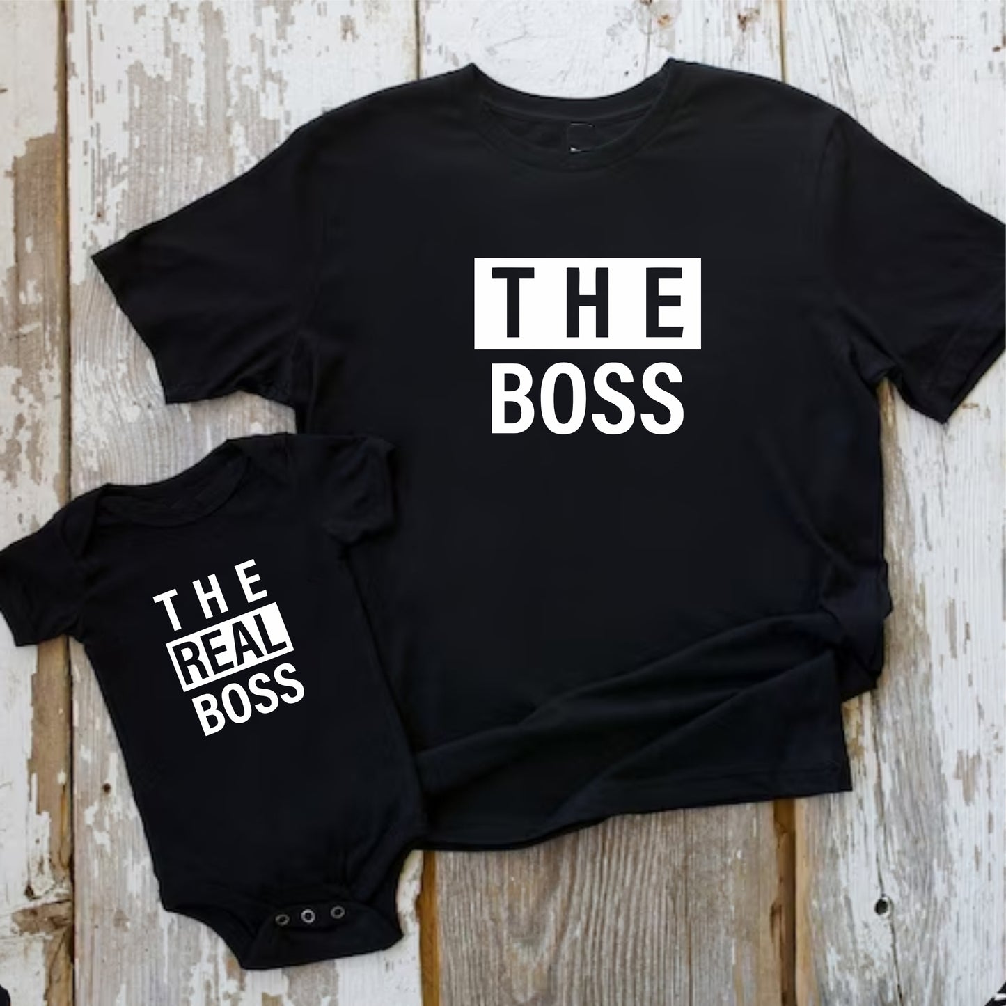 Camisetas Papá e hija . Boss, the real Boss