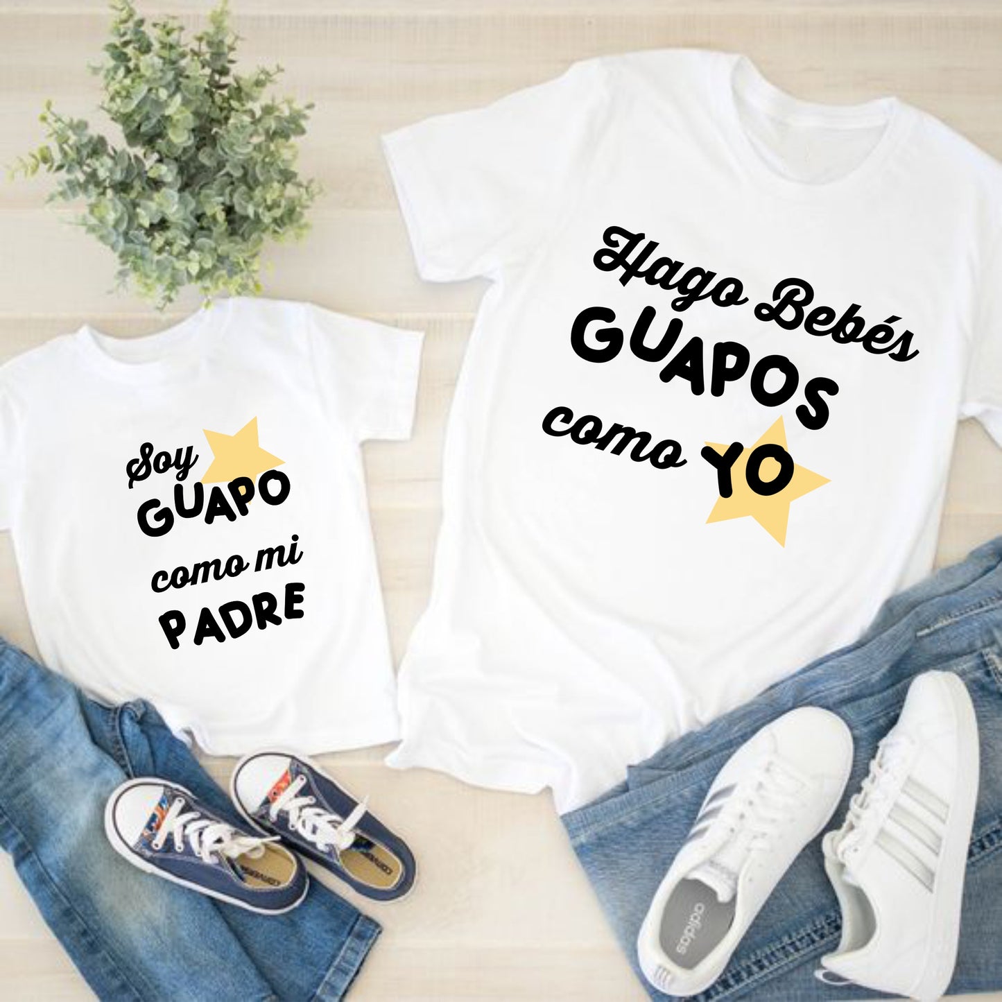 Camisetas papá e hijo Hago bebes Guapos