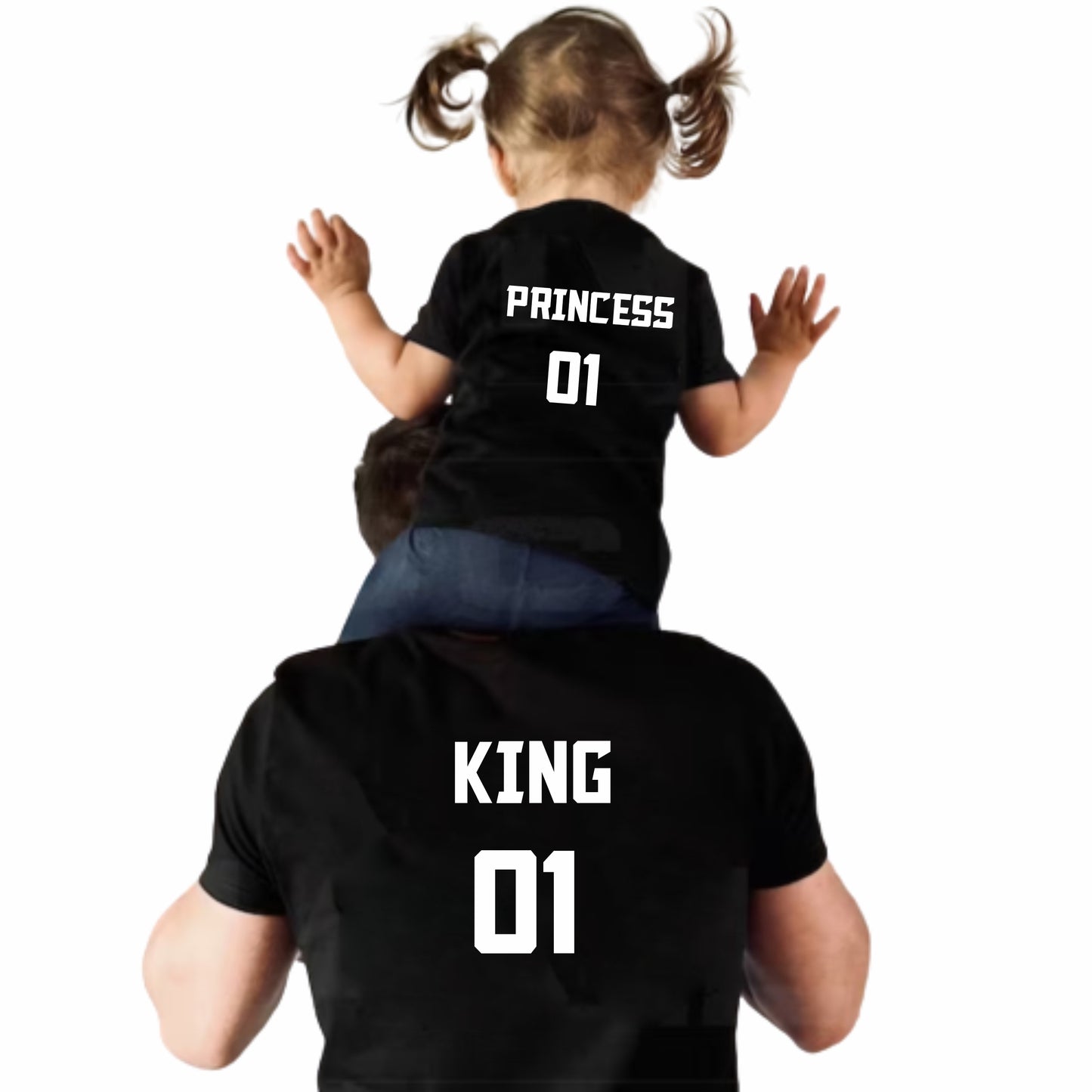 Camisetas Papá e hija . King y princess