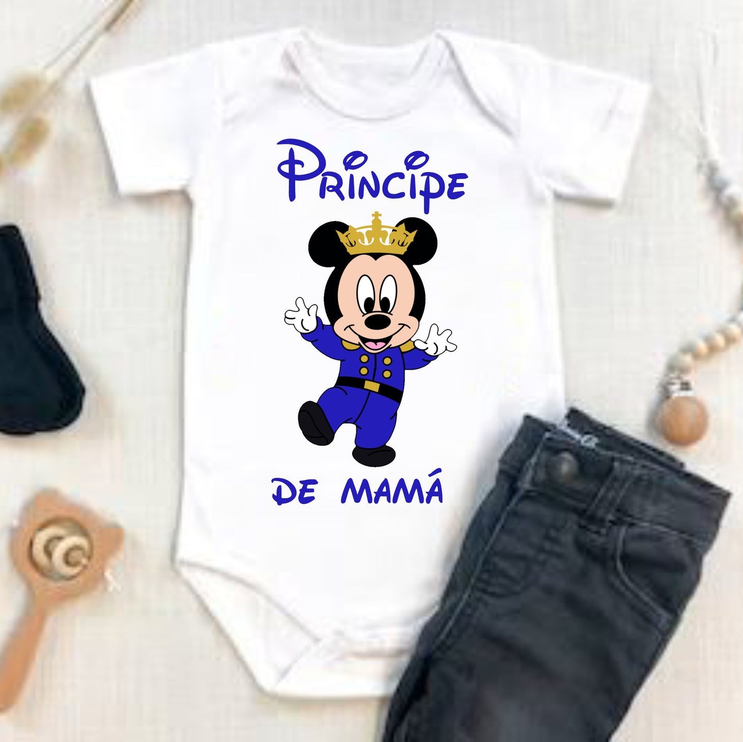 Body Mameluco para bebé niño Príncipe de mamá