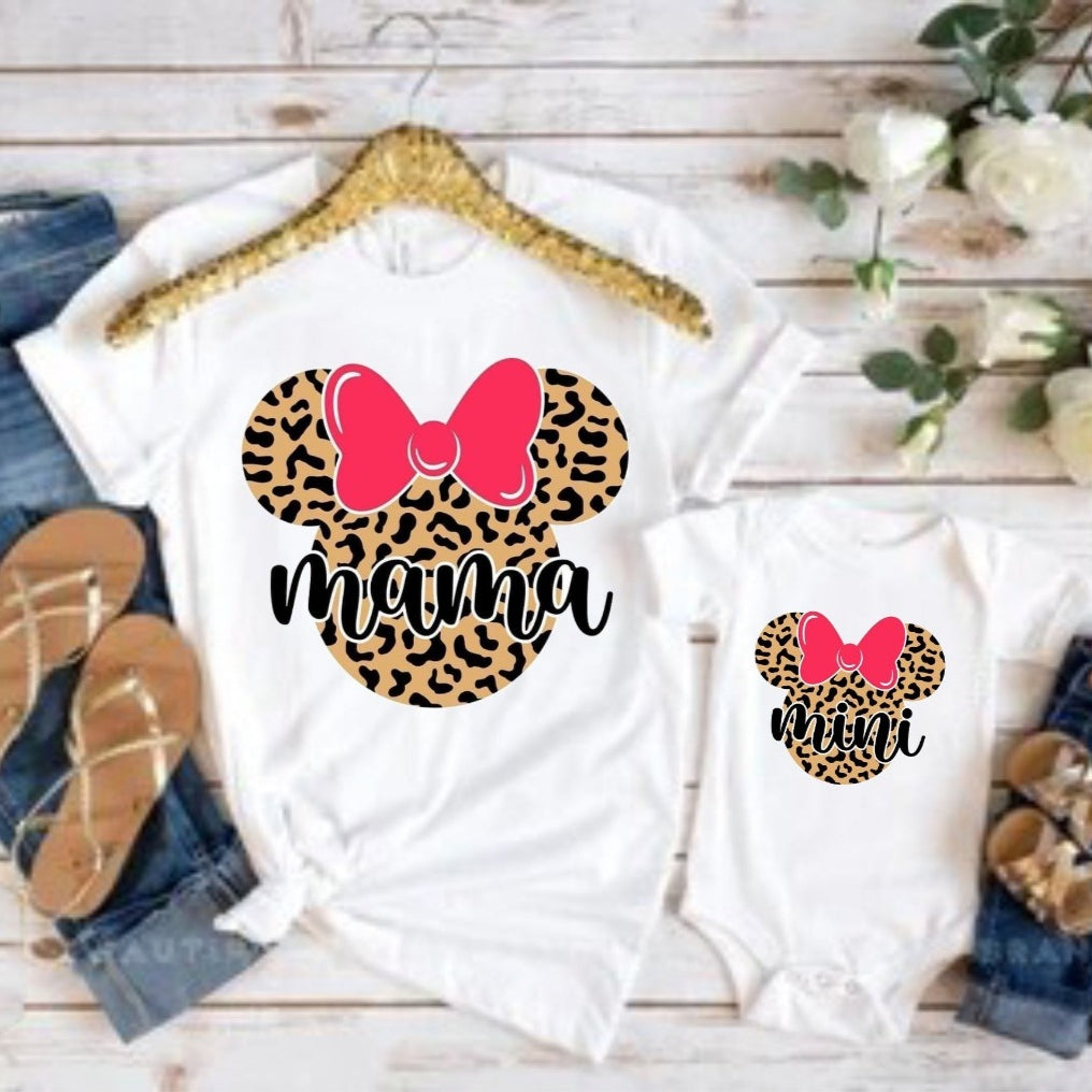 Camisetas Mamá e hija minnie print