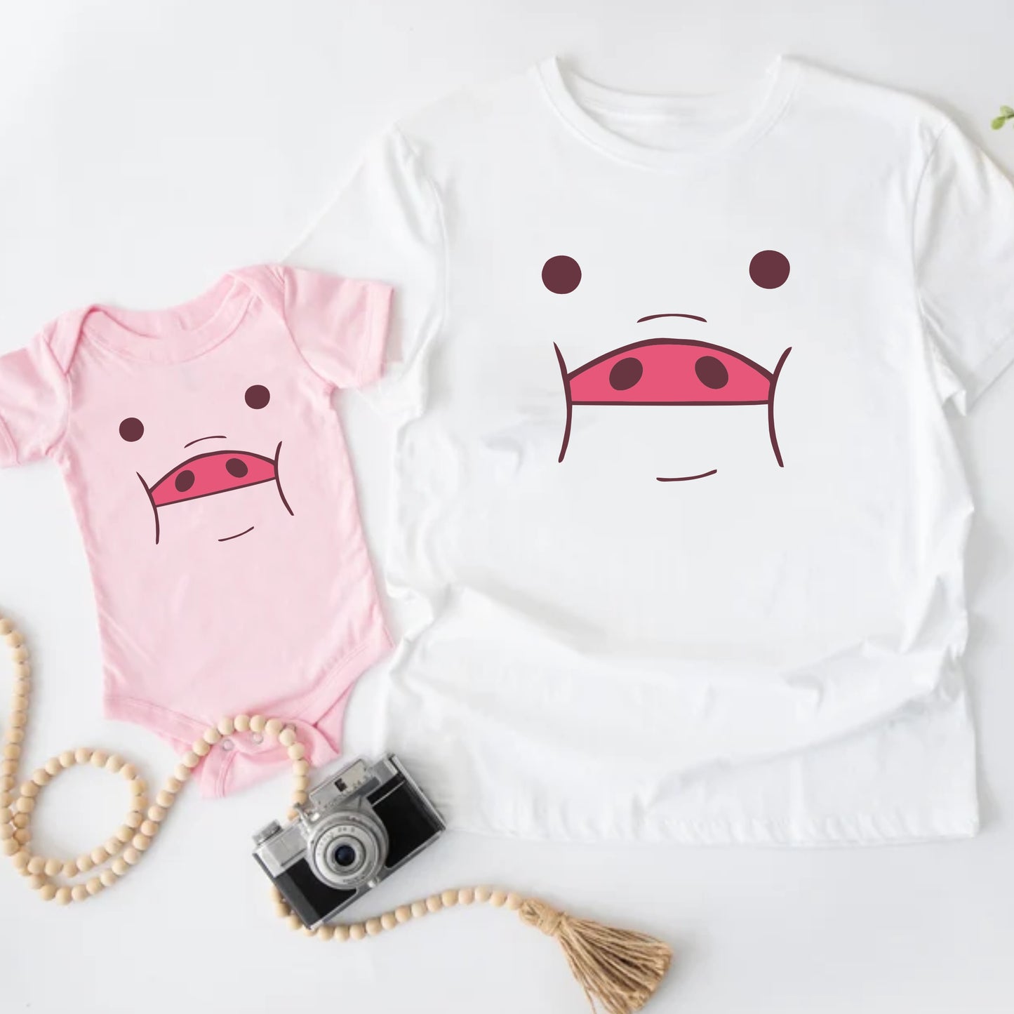 Camisetas Mamá e hija Cerdito