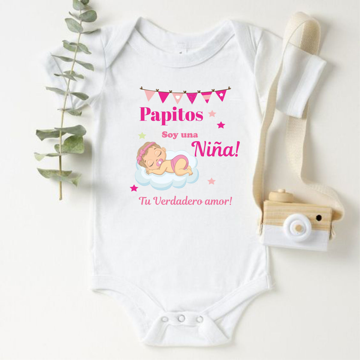 Mameluco para bebé niña Revelación de sexo Soy una niña
