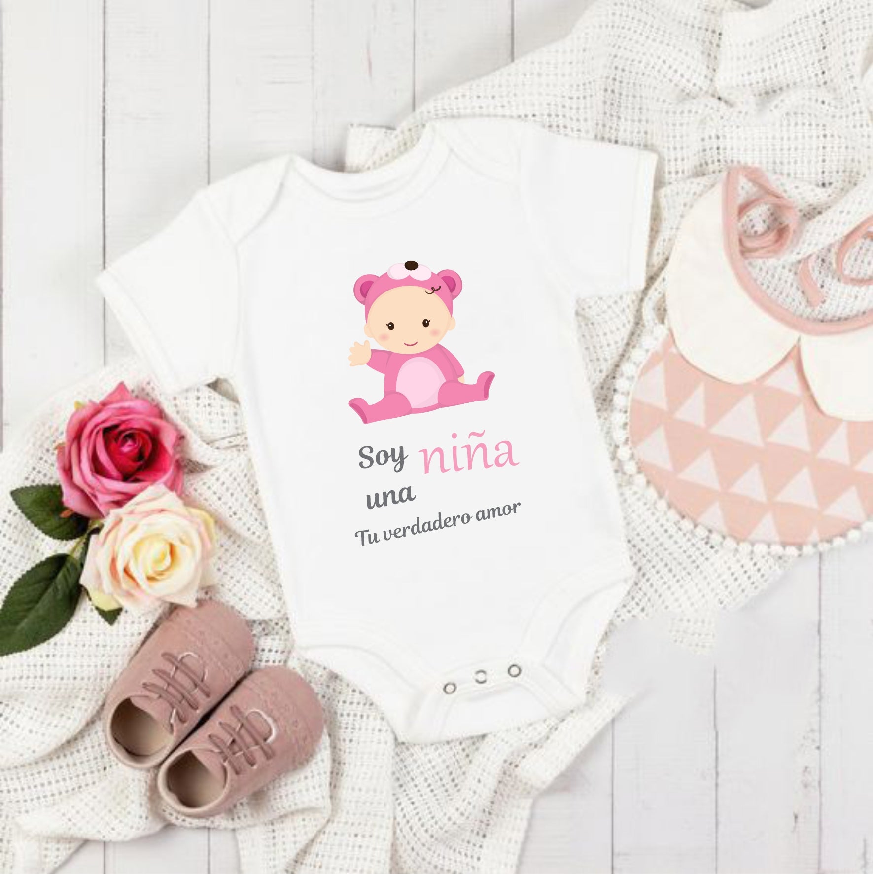 Body Mameluco para bebé niña revelación de sexo soy una niña