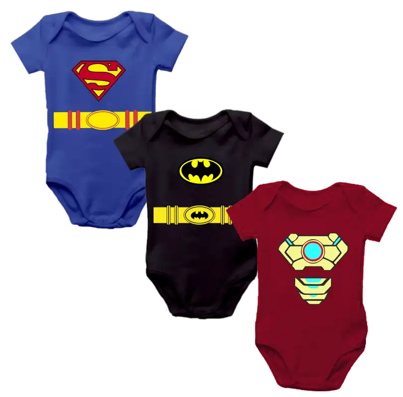 Set x 3 Body Mameluco Bebé personajes