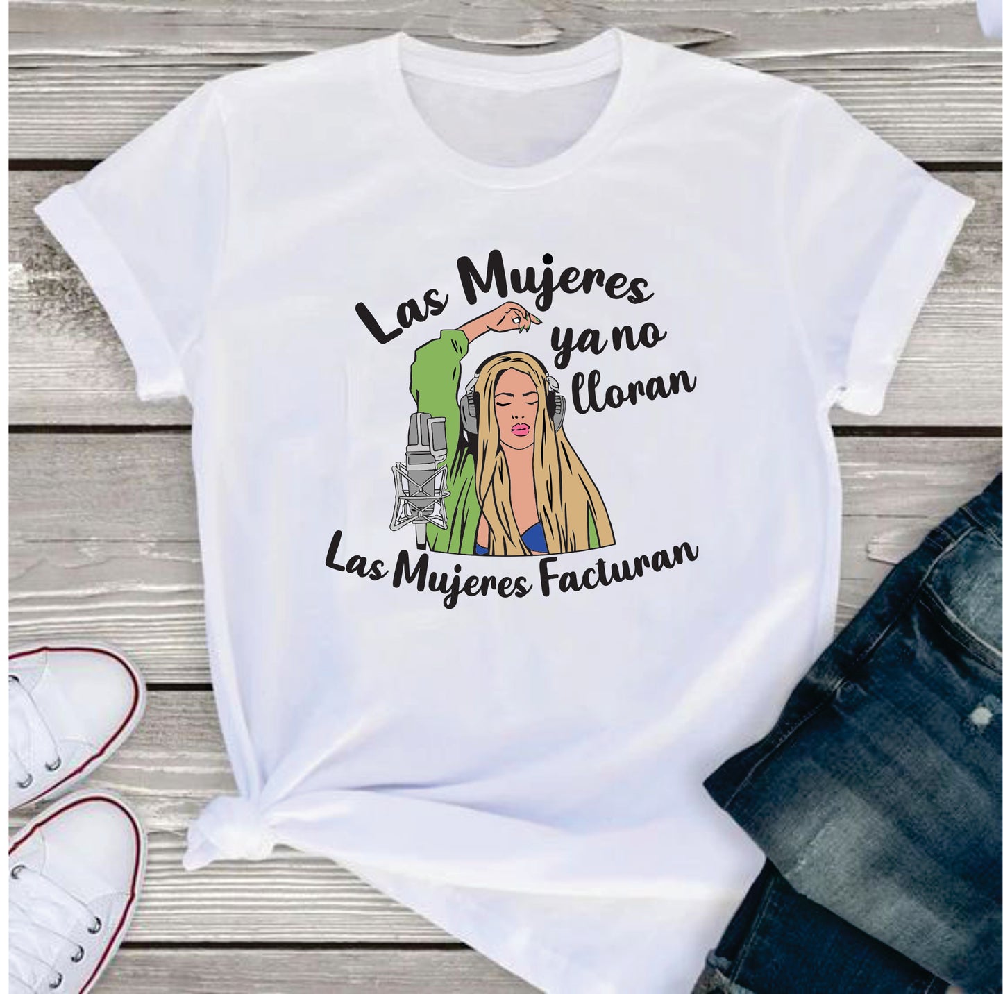 Camiseta Concierto Shakira , las mujeres ya no lloran , las mujeres Facturan