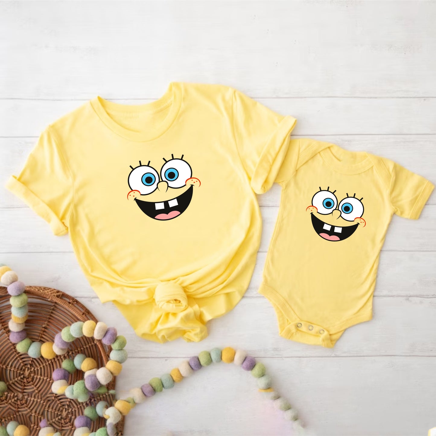 Camisetas mamá e hija Bob Sponja