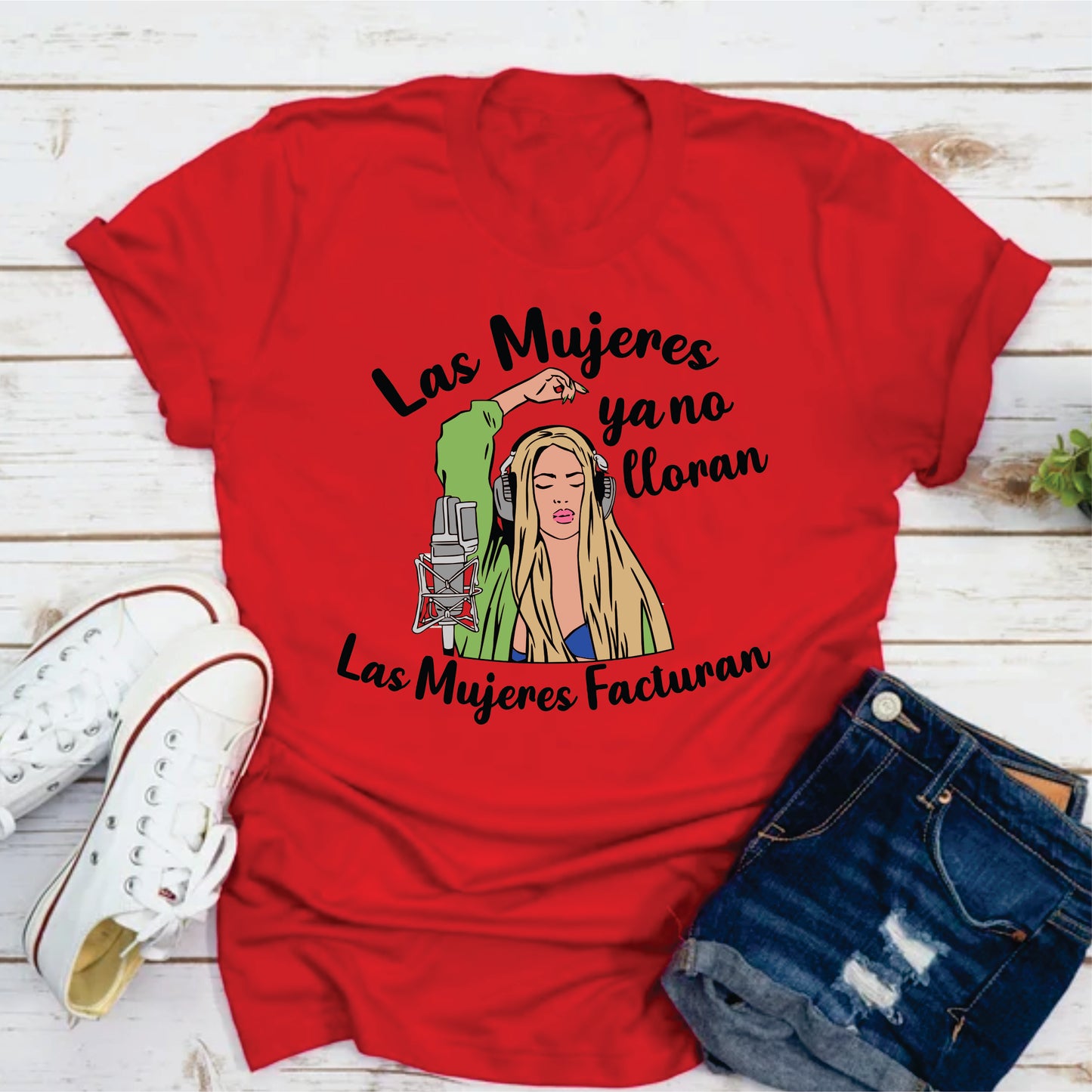 Camiseta Concierto Shakira , las mujeres ya no lloran , las mujeres Facturan