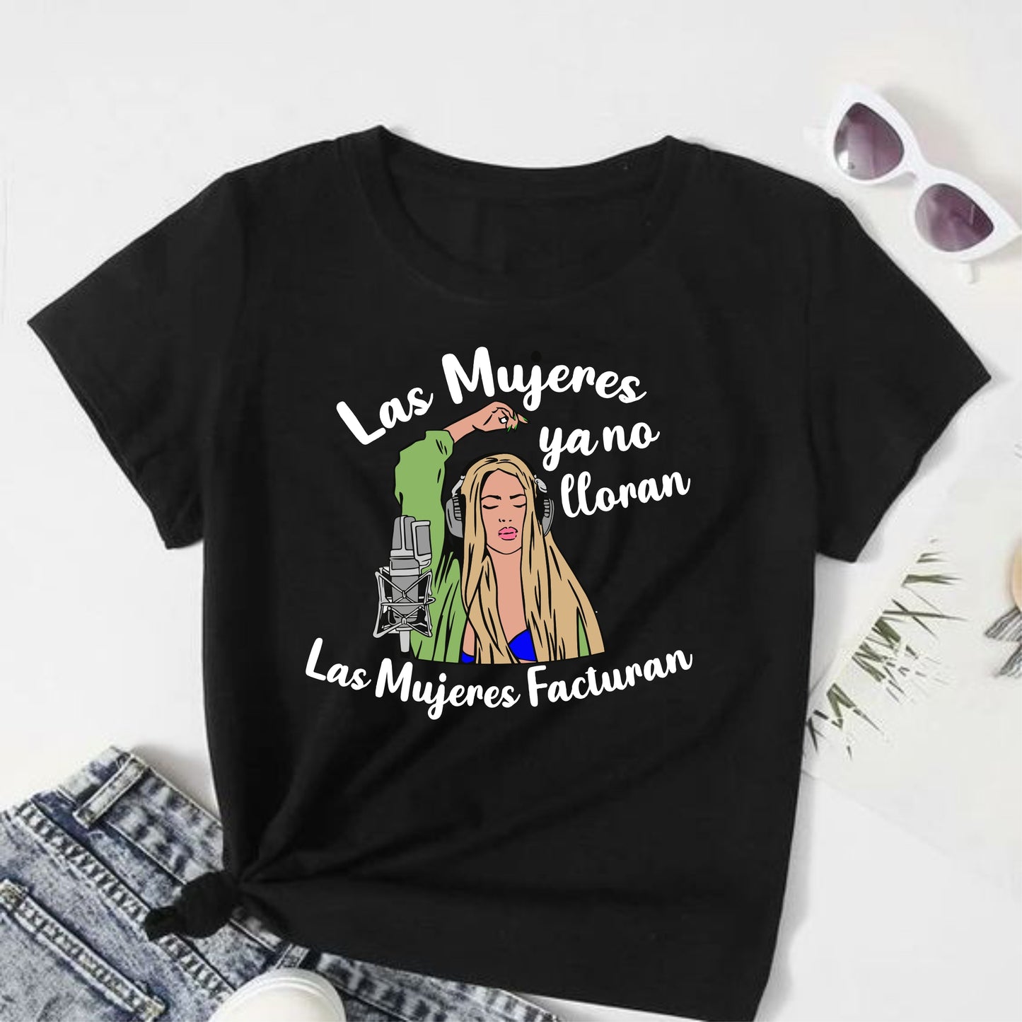 Camiseta Concierto Shakira , las mujeres ya no lloran , las mujeres Facturan