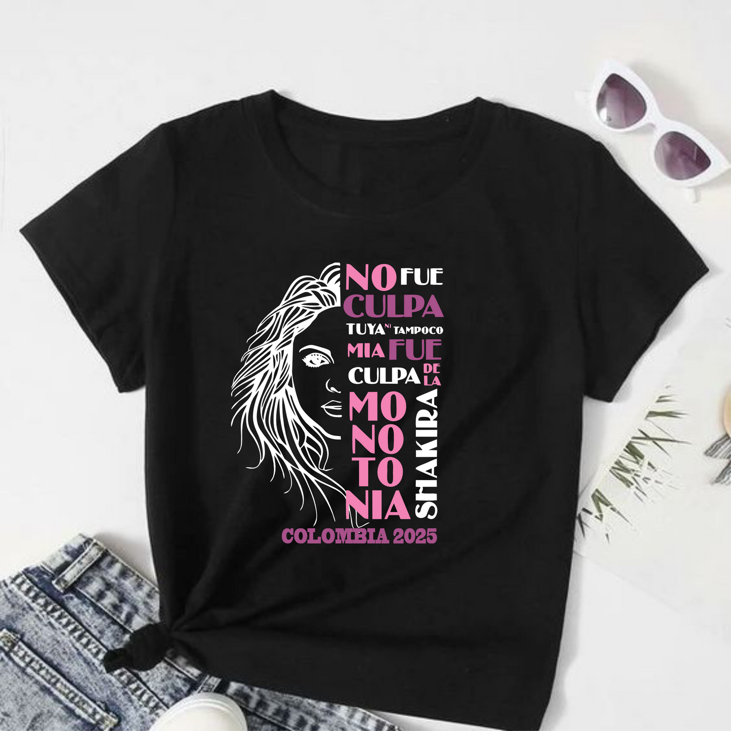 Camiseta Concierto Shakira , las mujeres ya no lloran , las mujeres Facturan