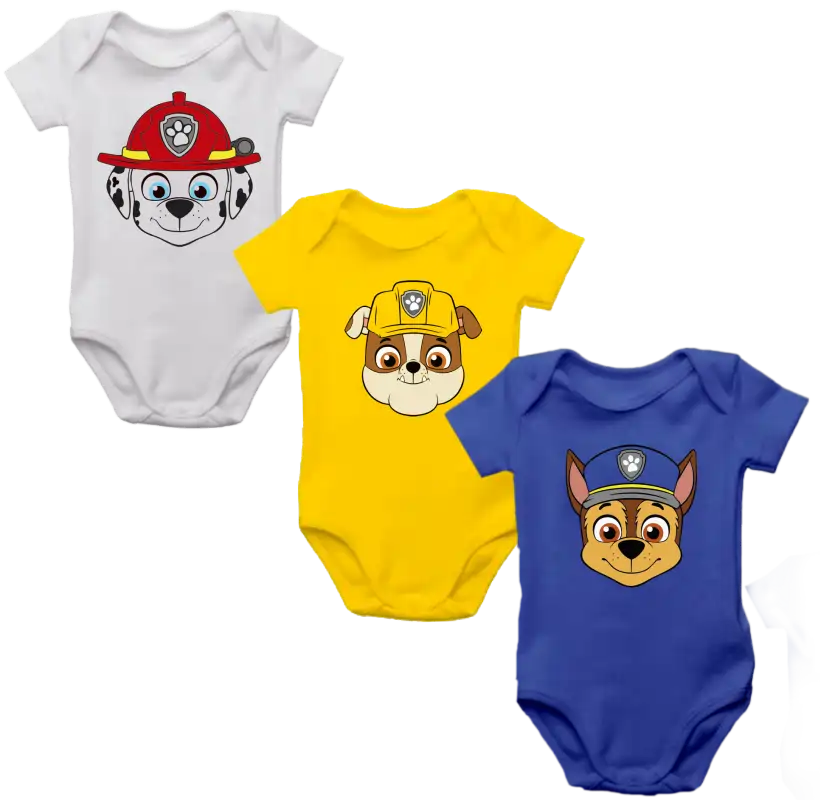 Set x 3 Body Mameluco Bebé personajes