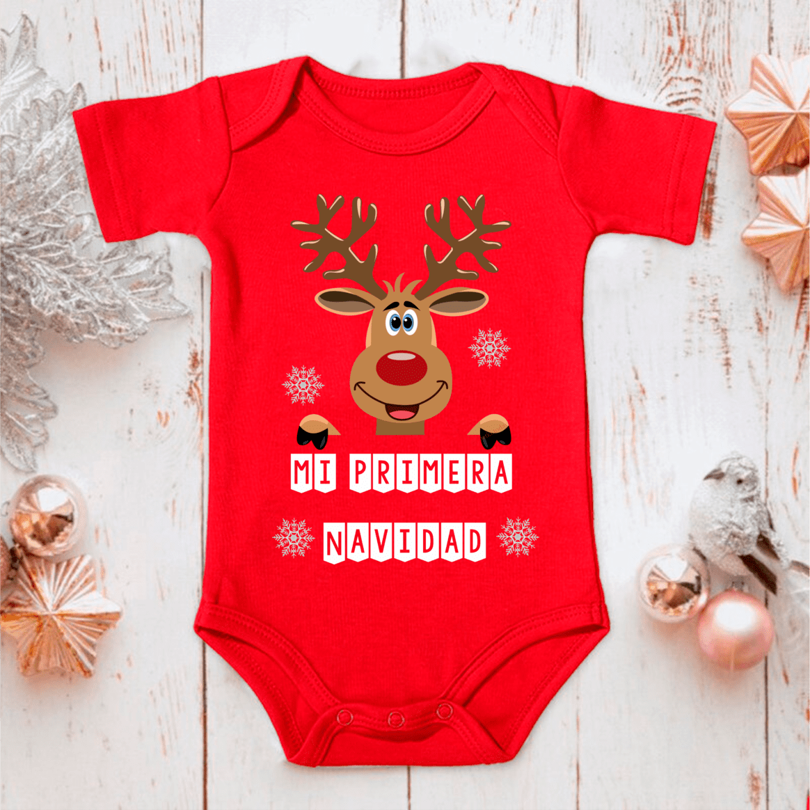 Body Navideño unidades únicas, 100% Algodón, ideal para pieles sensibles