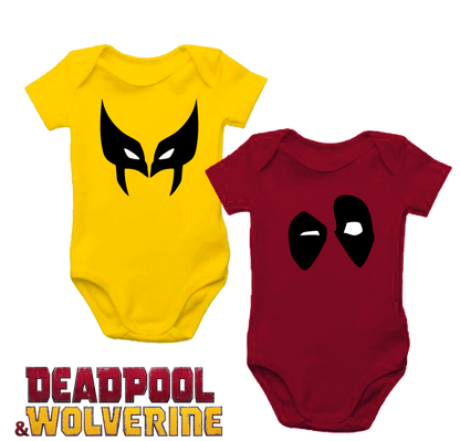 Set x 2 Body Mameluco Bebé personajes Oferta liquidación