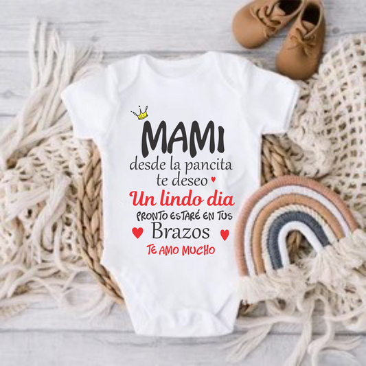 Body Mameluco día de la madre desde la pancita