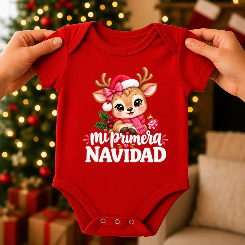 Body Navideño, 100% Algodón, ideal para piel delicada