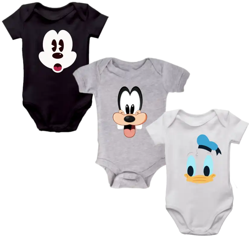 Set x 3 Body Mameluco Bebé personajes