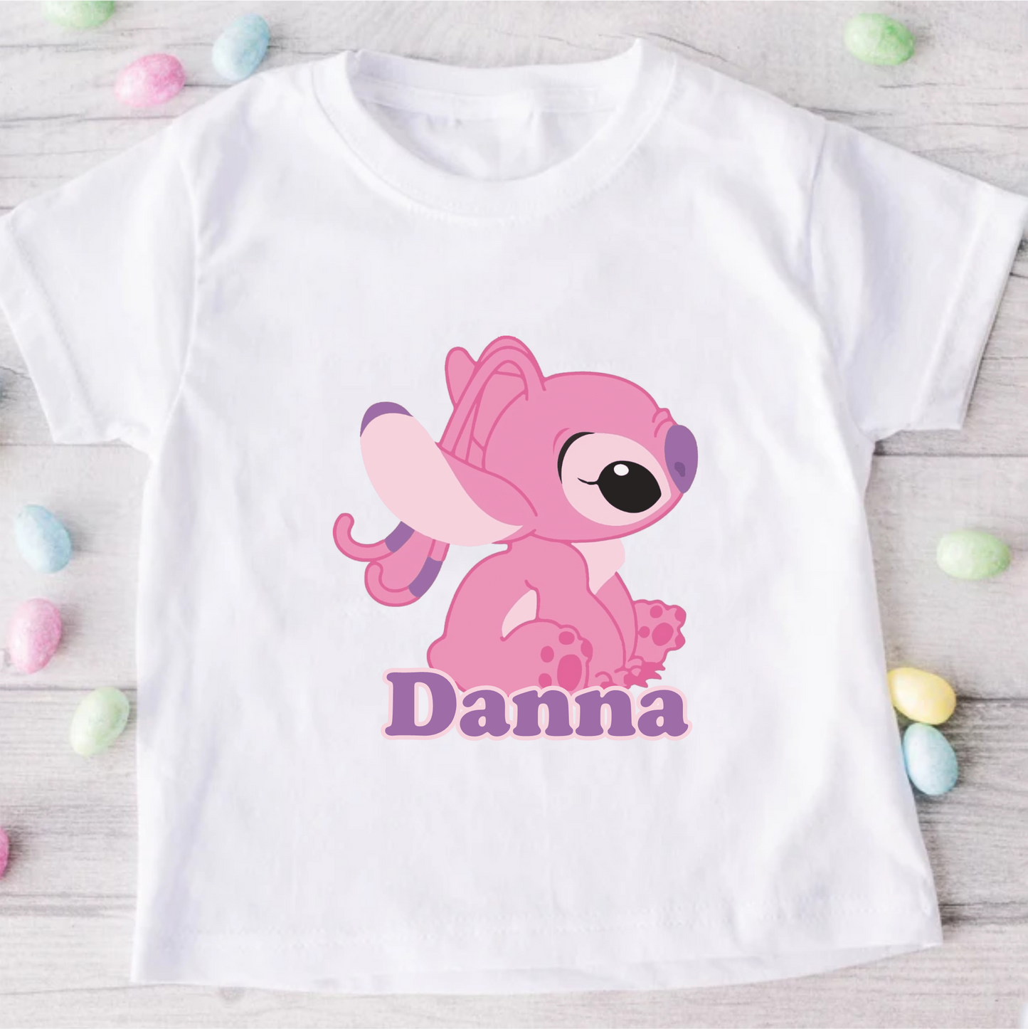 Camiseta para nilña personalizado stich