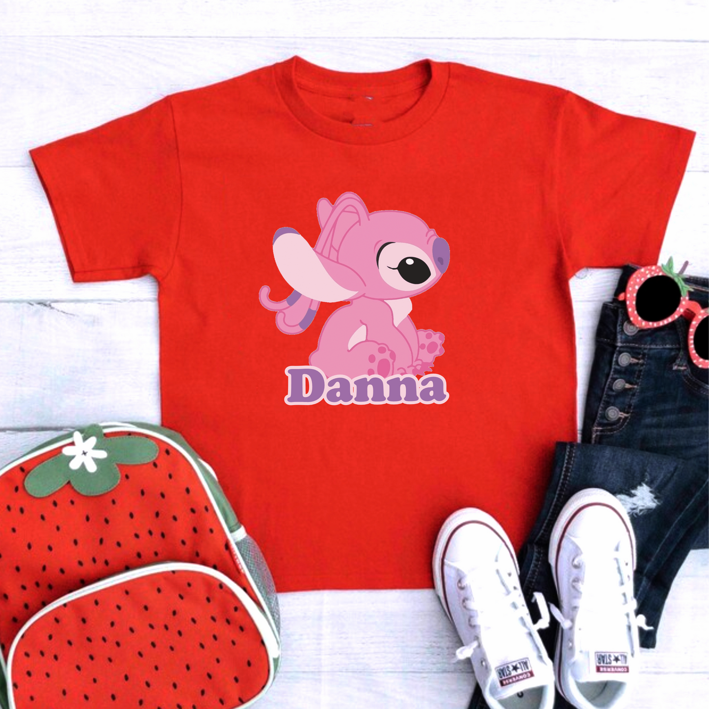 Camiseta para nilña personalizado stich