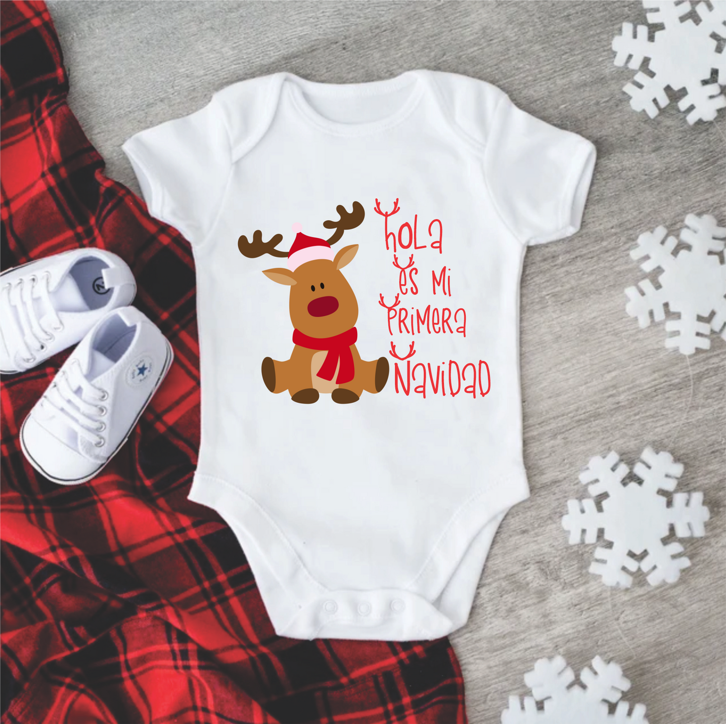Body Navideño unidades únicas, 100% Algodón, ideal para pieles sensibles
