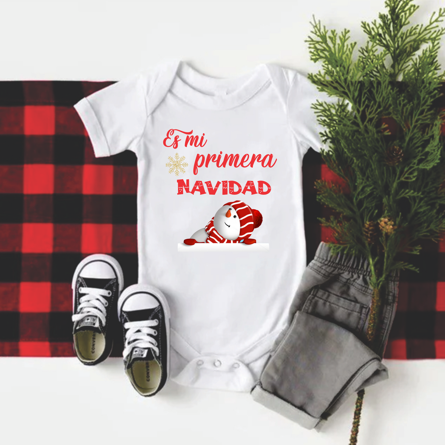 Body Navideño unidades únicas, 100% Algodón, ideal para pieles sensibles