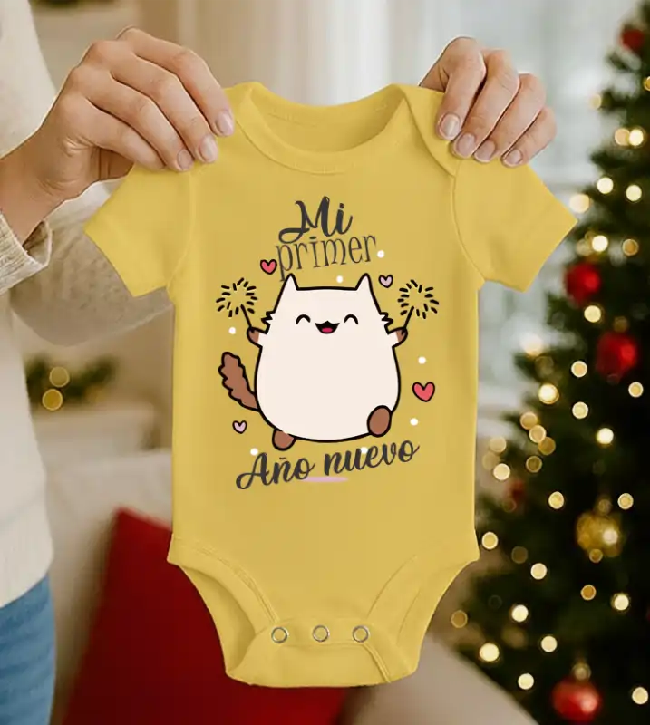 Body Navideño, 100% Algodón, ideal para piel de bebés