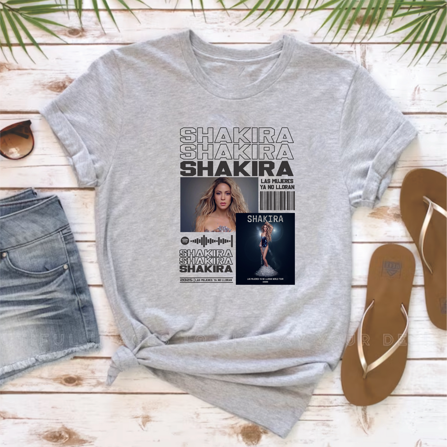 Camiseta Concierto Shakira , las mujeres ya no lloran , las mujeres Facturan