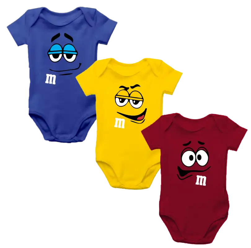 Set x 3 Body Mameluco Bebé personajes