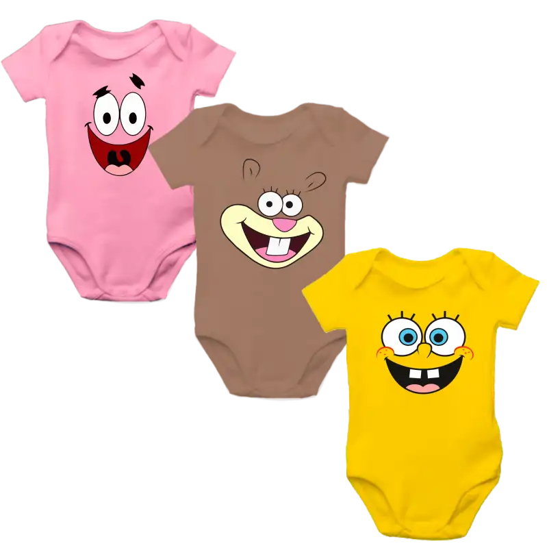 Set x 3 Body Mameluco Bebé personajes