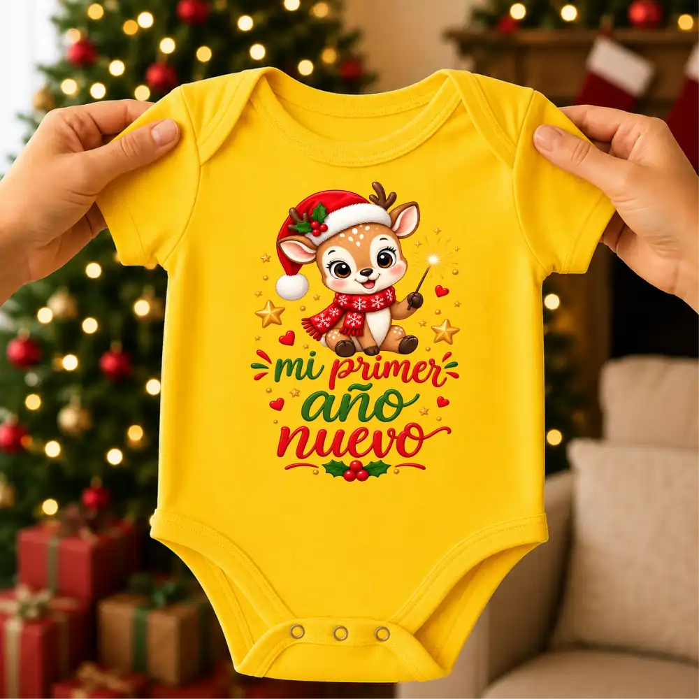 Body Navideño, 100% Algodón, ideal para piel delicada