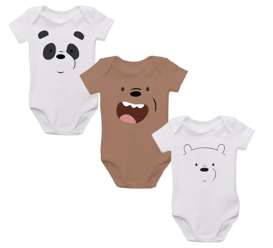 Set x 3 Body Mameluco Bebé personajes