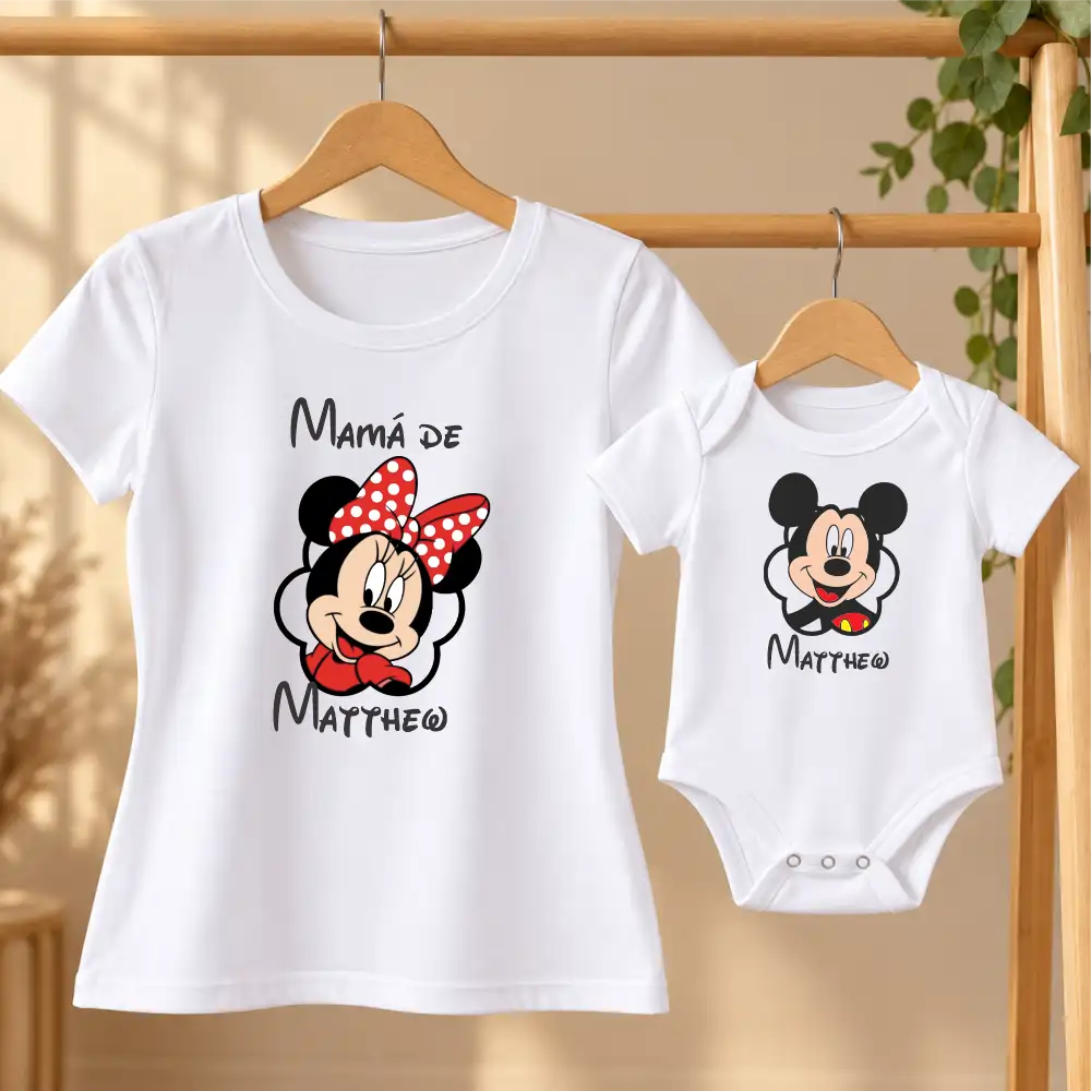 Camisetas mamá e hijo Mickey Mouse