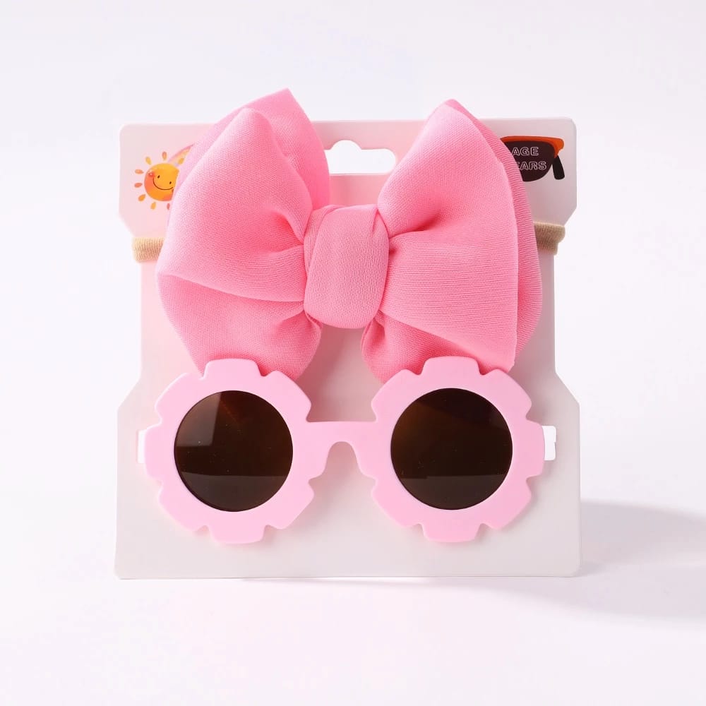 accesorios , gafas y moño flor para bebe y niñas