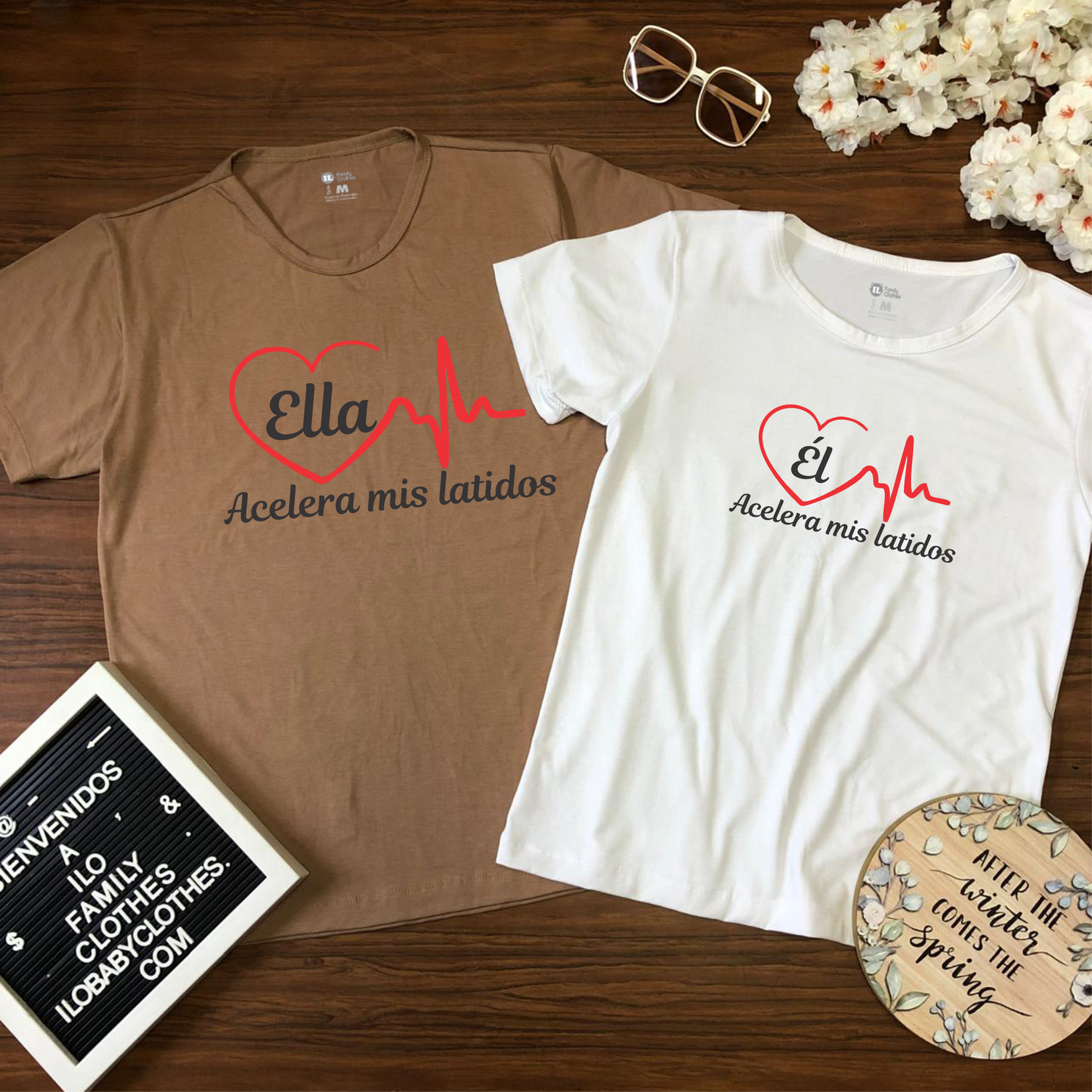 Camiseta para parejas acelera mis latidos