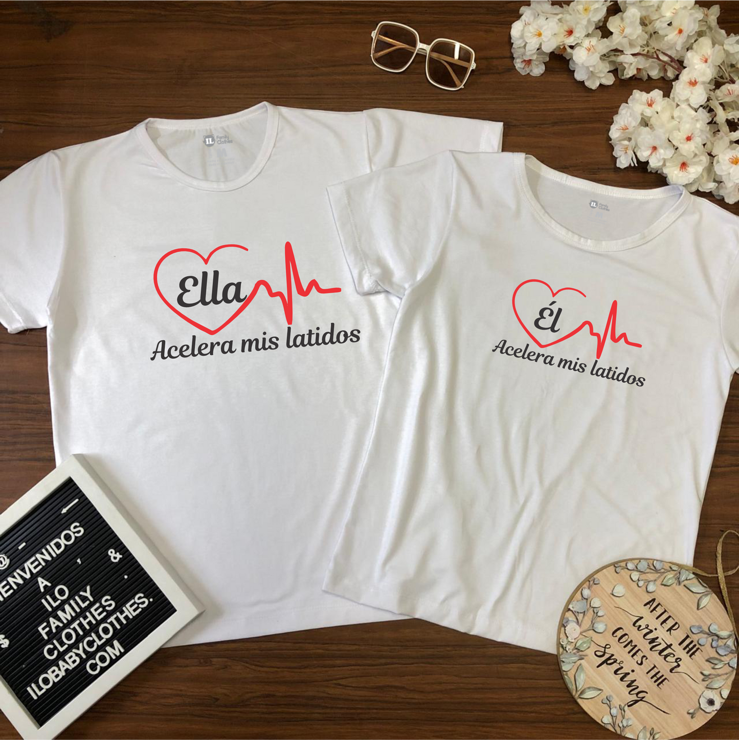 Camiseta para parejas acelera mis latidos