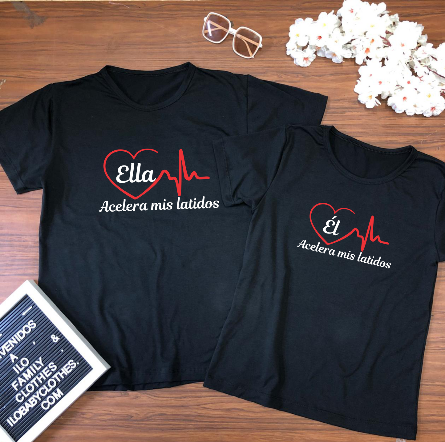 Camiseta para parejas acelera mis latidos