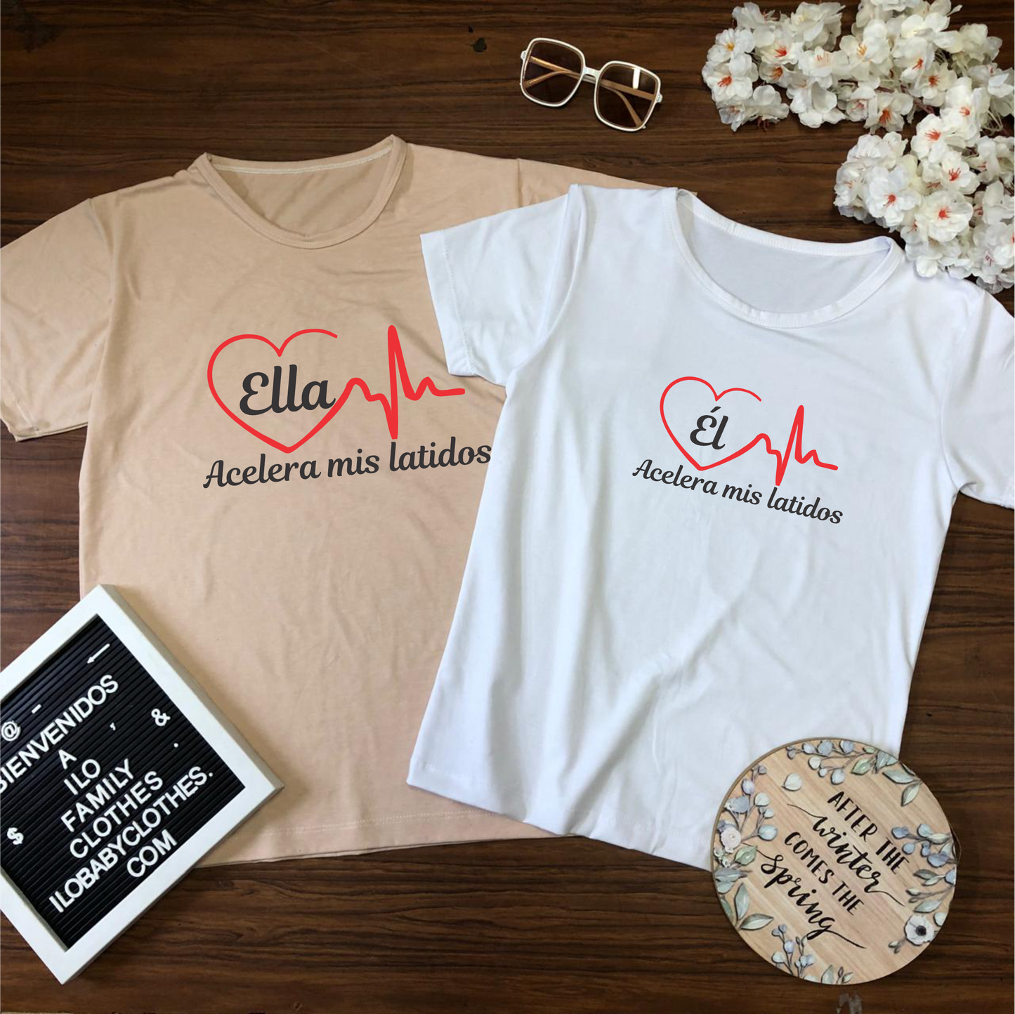 Camiseta para parejas acelera mis latidos