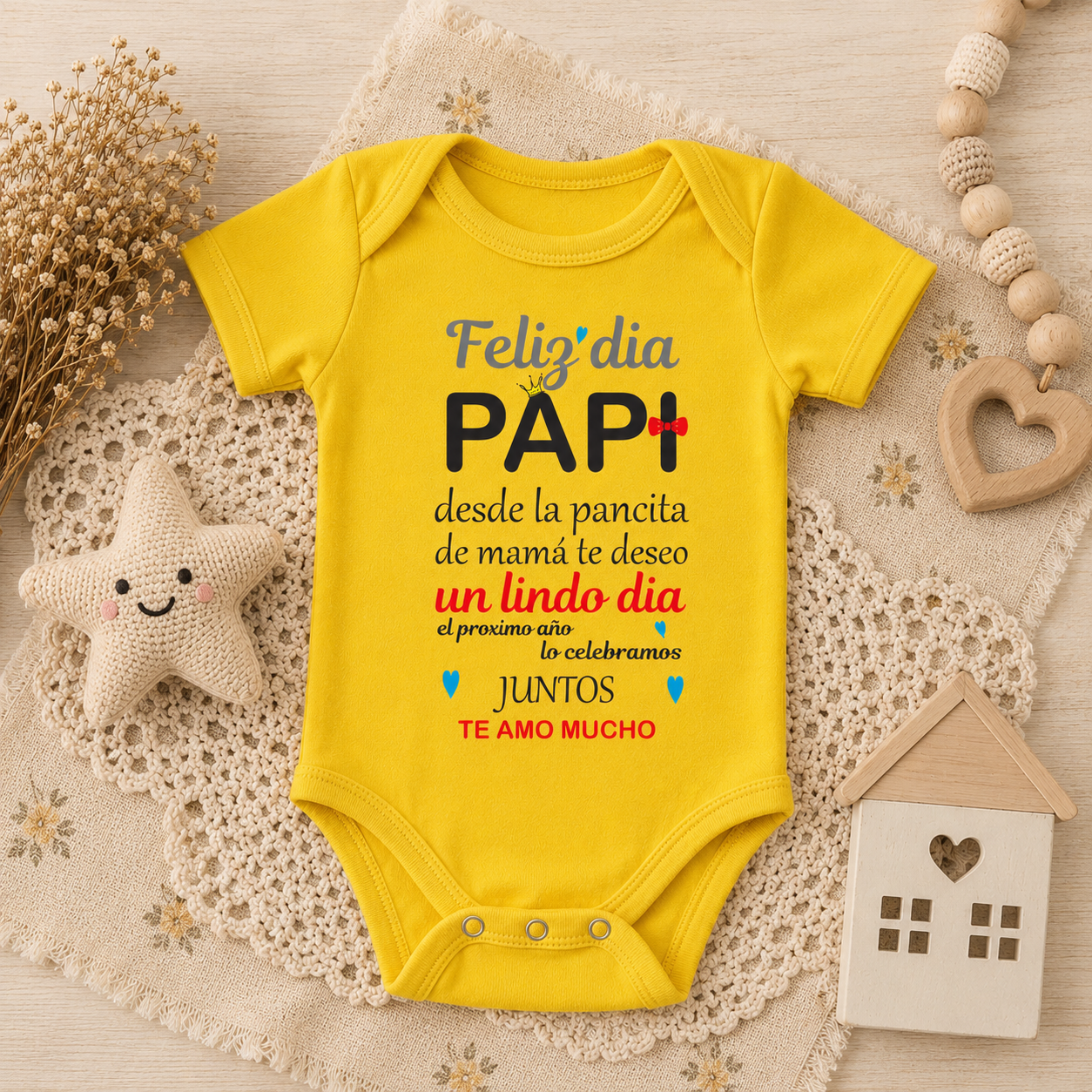 Body Mameluco día del Padre desde la pancita de Mamá