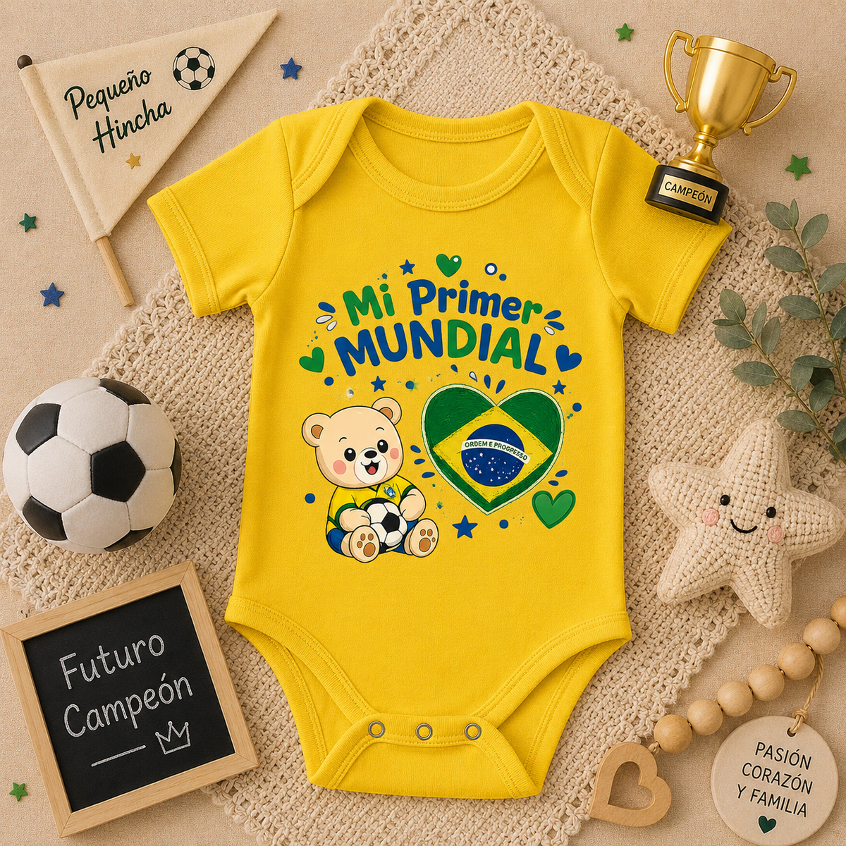 Body Mameluco Mi Primer Mundial